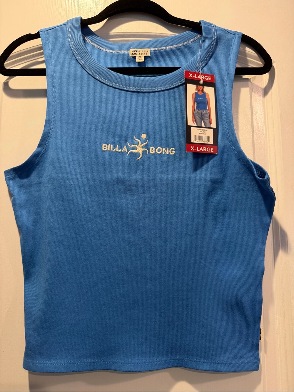 Billabong Women’s Bright Blue Ribbed Tank Top